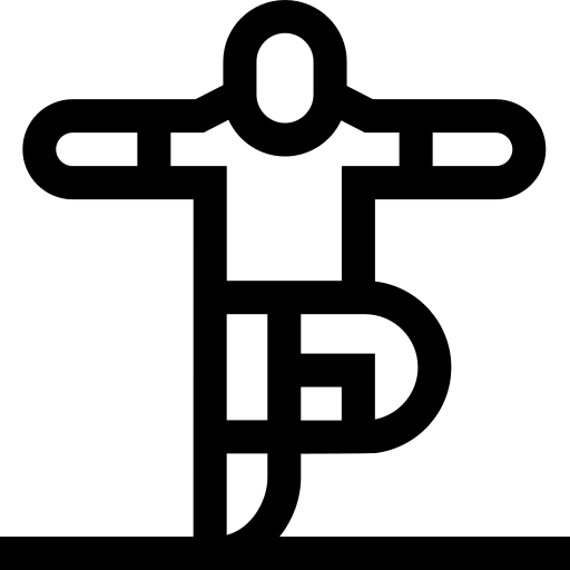 Human icon (yoga pose) representing humanity